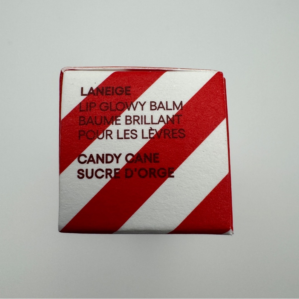 Laneige Candy Cane Lip Glowy Balm Full Size .35oz 10g Holiday 2024 Lip Gloss - Picture 4 of 7